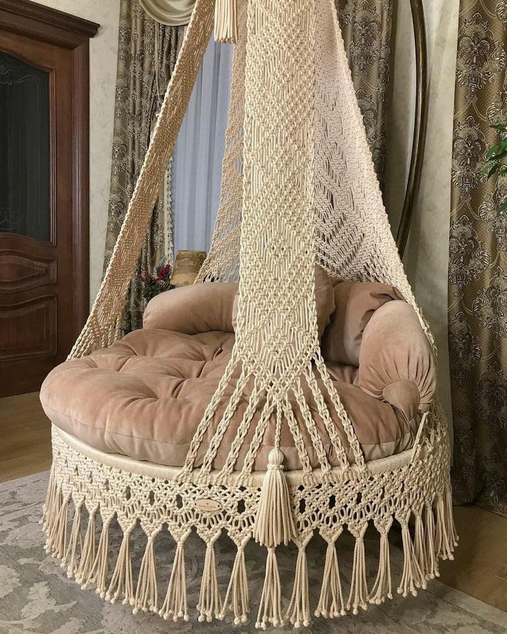 Macrame Swing Hammock Chair for Adults & Kids