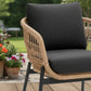 4-Seater Outdoor Rope Sofa Set with Glass Top Table
