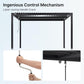 10x13ft Pergola Awning Open Louvers Sunlight