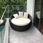 Outdoor Double Seater Rattan Canopy Daybed — 2-Person Garden Daybed