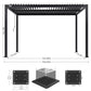 Louvered Pergola Awning Luxury Garden Installation