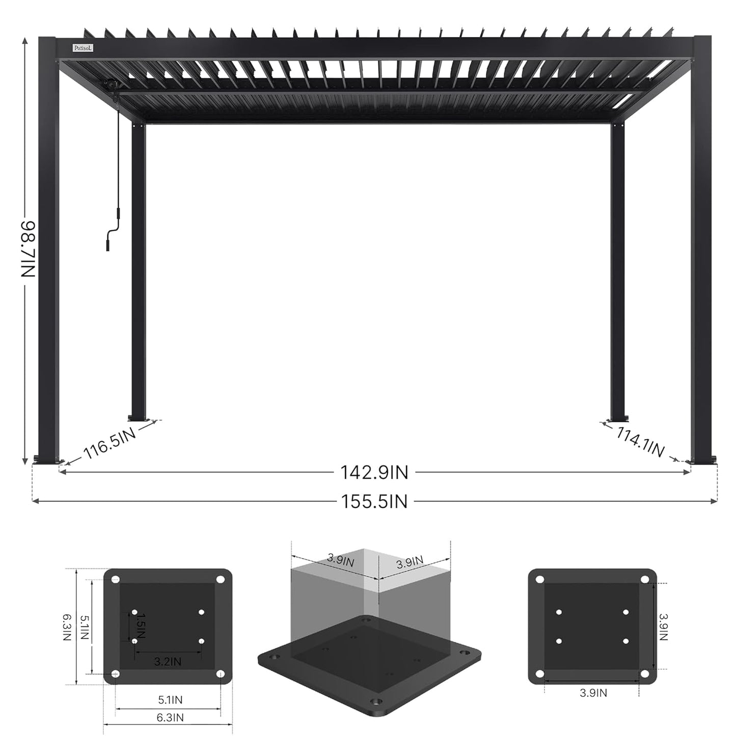 Louvered Pergola Awning Luxury Garden Installation