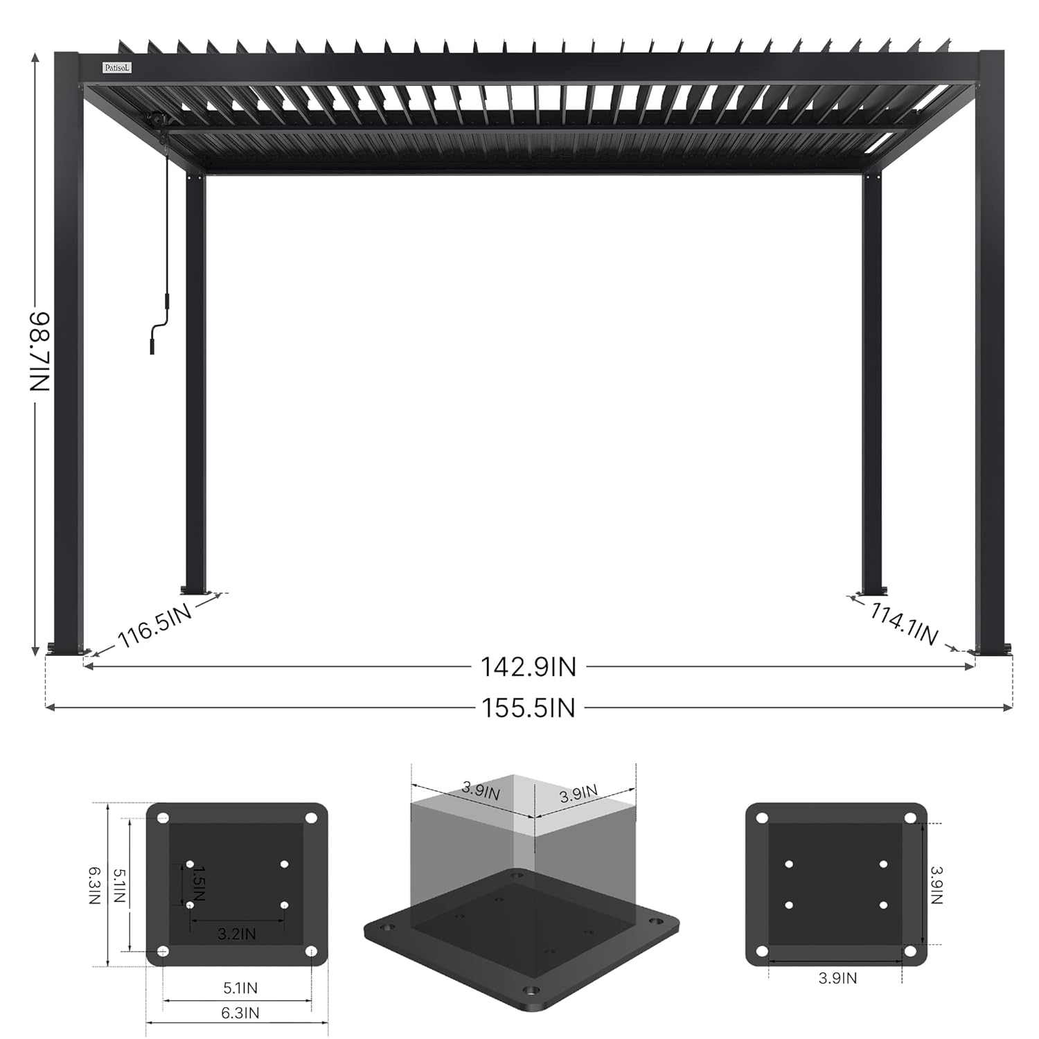 Louvered Pergola Awning Luxury Garden Installation
