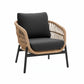 4-Seater Outdoor Rope Sofa Set with Glass Top Table