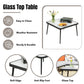 L-Shape 5 Seater Outdoor Rope Sofa Set with Glass Top Table