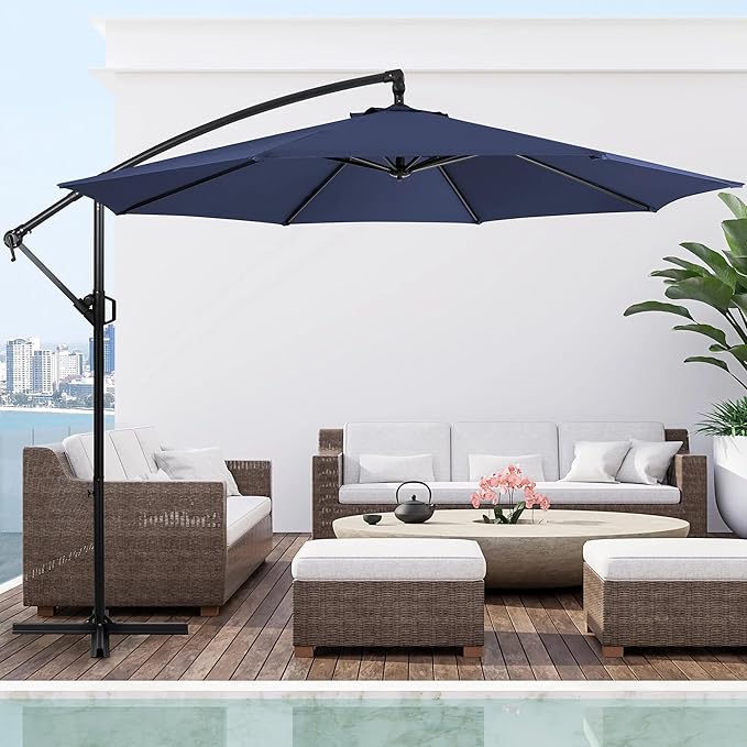 corner umbrella stand patio Base 19.3 Half Round Umbrella for 1.5-1.9 Poles, 20.9 LBS Heavy Duty Outdoor Umbrella Base Stand for Garden, Backyard, and more Patio Umbrella Holder, Heavy Duty