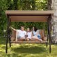 Luxury 3 Seater Garden Swing with Adjustable Canopy — 300kg Capacity