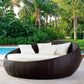 Outdoor Double Seater Rattan Canopy Daybed — 2-Person Garden Daybed