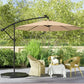 LED Side Pole Garden Umbrella Solar Powered LED Lights Night View