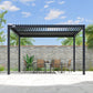 10x13ft Louvered Pergola Awning Hotel Resort Setting